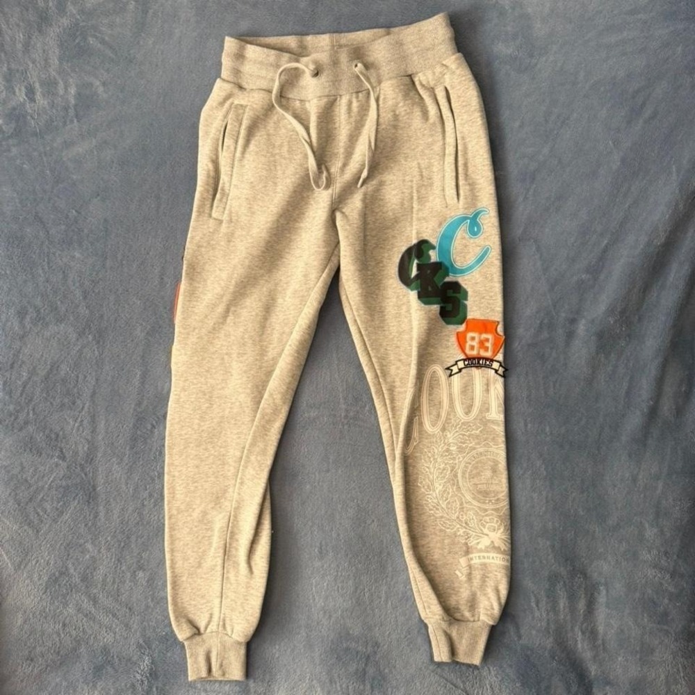 Cookies grey sweatpants men Size S